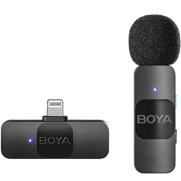 Micrófono Inalámbrico Boya BY-V1 (1TX+1RX) Lightning - Negro