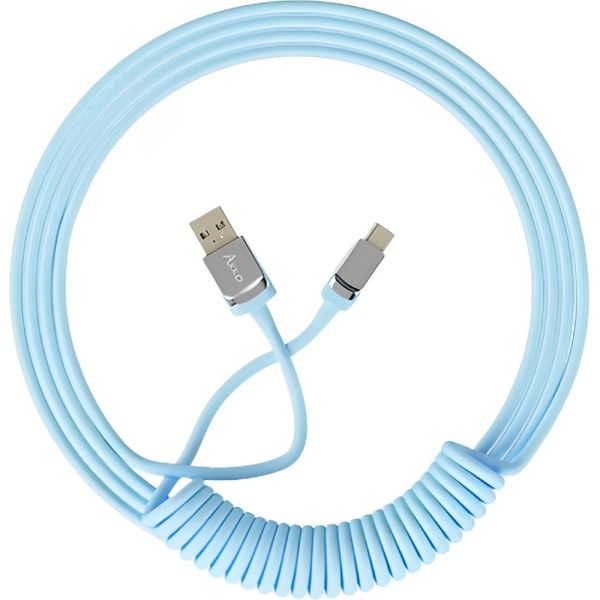 Cable en Espiral Akko USB-A a USB-C - Azul
