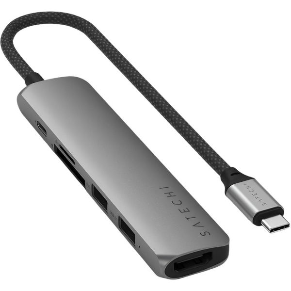 Hub Satechi Multiport 6 en 1 USB-C - Space Gray (ST-P6SM)