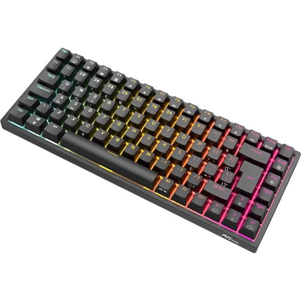 Teclado Mecánico Royal Kludge RK84 75% RGB Inalámbrico Switch Brown - (Portugués)