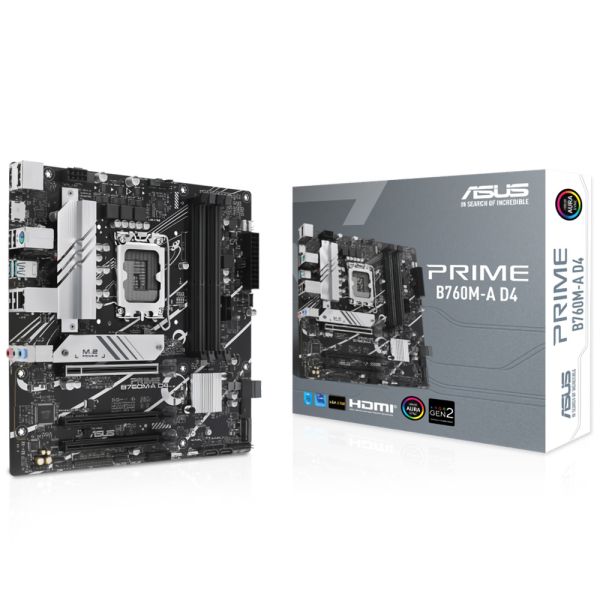 Placa Madre Asus Prime B760M-A D4 LGA 1700 DDR4 Micro ATX