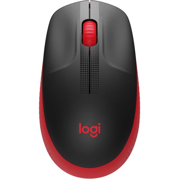 Mouse Inalámbrico Logitech M190 - Negro/Rojo
