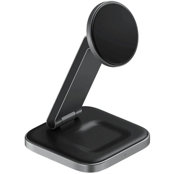 Cargador Inalámbrico Satechi ST-Q21FM QI2 con Soporte para Auto 2 en 1 - Negro