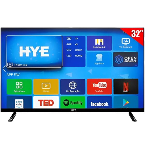 Televisor Smart LED HYE HYE32ATHZ 32" HD Wifi - Negro