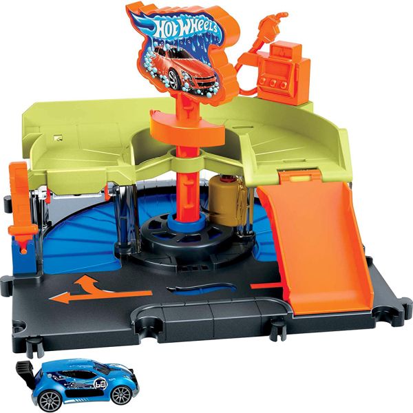 Pista de Juguete Mattel Hot Wheels City Autolavado de la Ciudad (HDR27)