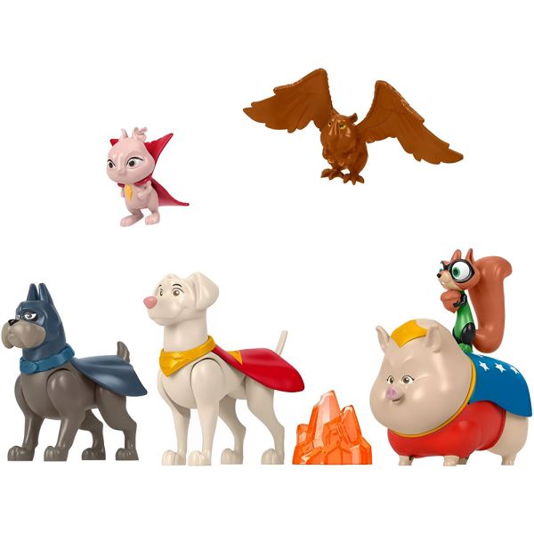 Set Figuras de Acción Mattel Hot Wheels League Of Superpets (HGL08) - 6 piezas