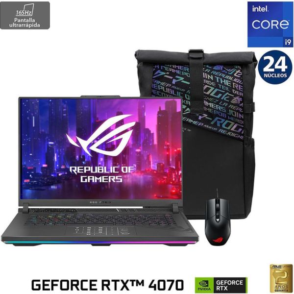 Notebook Gamer ROG Strix G16 G614JIR-N3054W 16" Intel Core i9-14900HX RTX 4070 8 GB - Eclipse Gray + Mochila Asus