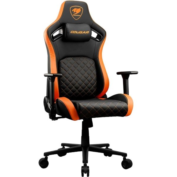 Silla De Escritorio Gamer Cougar Defensor 4D - Negro/Naranja