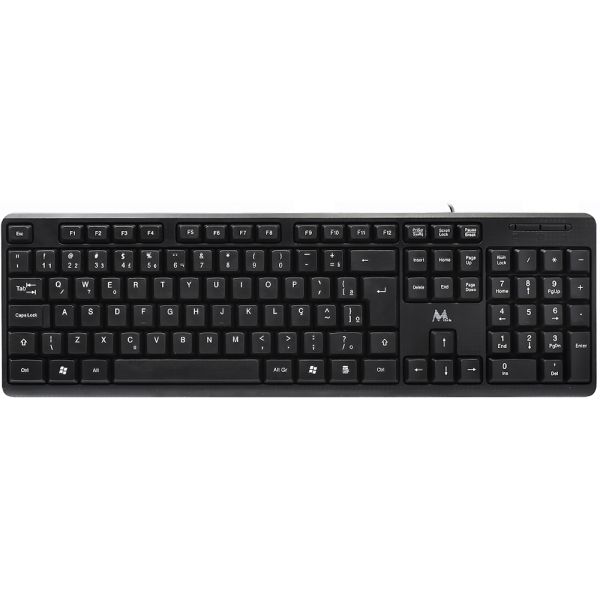 Teclado Mtek KB-8187-PT USB - Negro (Portugués)