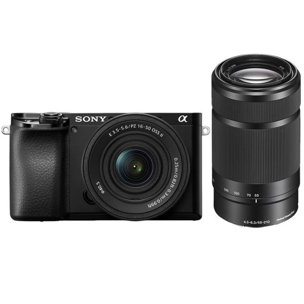 Cámara Sony A6100 (ILCE-6100X) kit 16-50mm f/3.5-5.6 OSS II + 55-210mm