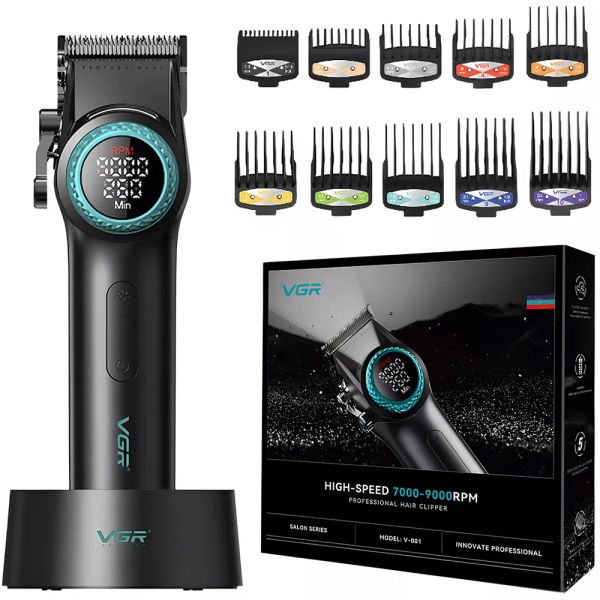 Corta Pelo Voyager VGR V-001 LED Recargable - Negro