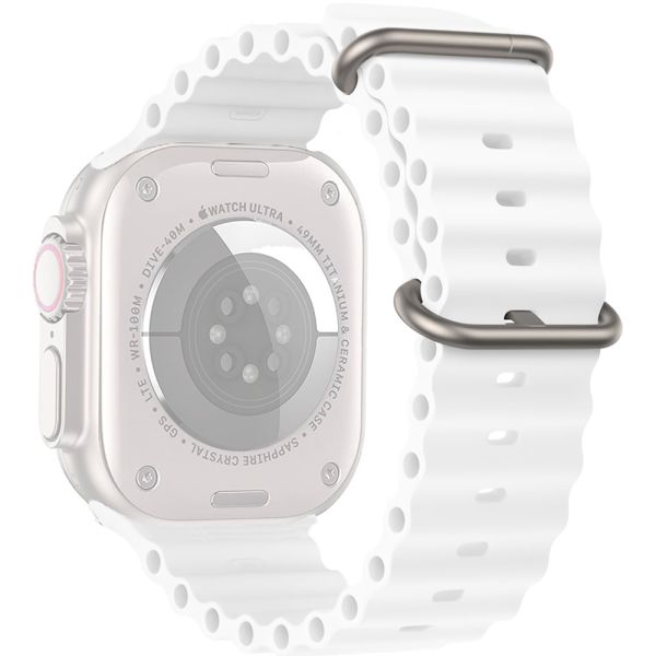 Correa de Silicona 4Life Ocean para Apple Watch 42/44/45/49 mm - Blanco