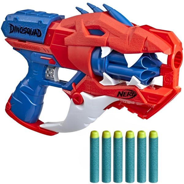 Lanzador de Dardos Hasbro Nerf Dinosquad Raptor Slash F2476 - Rojo/Azul