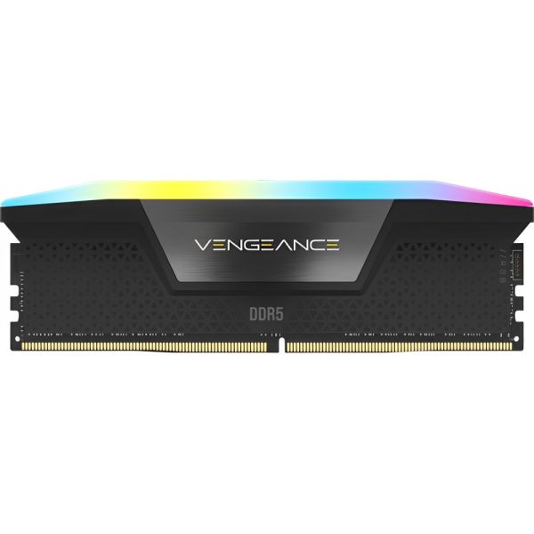 Memoria RAM DDR5 Corsair 5200 MHz 16 GB Vengeance RGB (1x16) - Negro (CMH16GX5M1B5600C40)