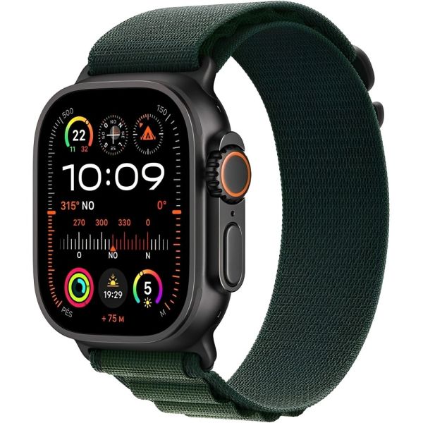 Apple Watch Ultra 2 (GPS + Cellular caja de titanio en negro y correa loop en color verde 49 mm MX4R3BE/A
