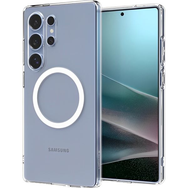 Estuche Protector Spigen Crystal Hybrid Mag Fit para Samsung Galaxy S25 Ultra - Clear White (ACS08912)