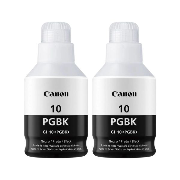 Botella de Tinta Canon GI-10PGBK 170ml - Negro 2 unidades