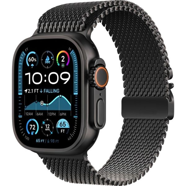 Apple Watch Ultra 2 (GPS + Cellular caja de titanio en negro y correa milanese loop en color negro 49 mm MX5U3BE/A
