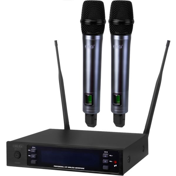 Sistema de Micrófono BLG UF-777 Inalámbrico UHF - Carbon Gray 2 piezas