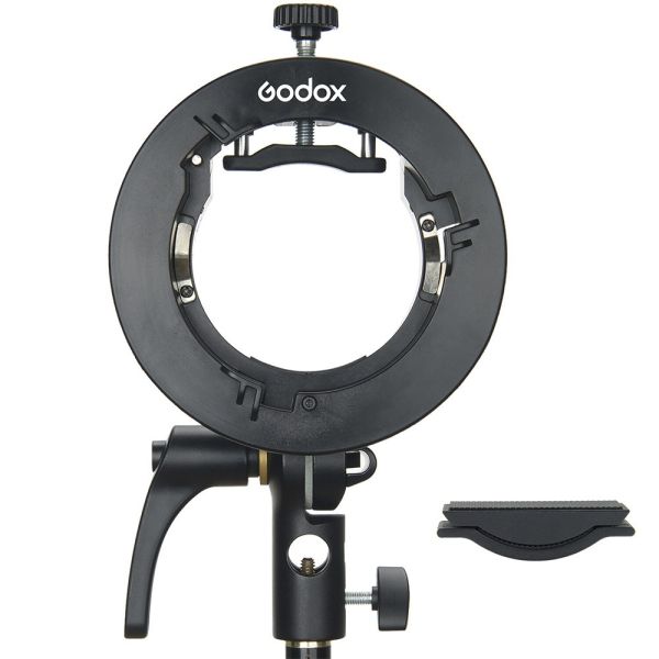 Soporte para Flash Godox S2 Montura Bowens + Softbox 60 x 60 cm