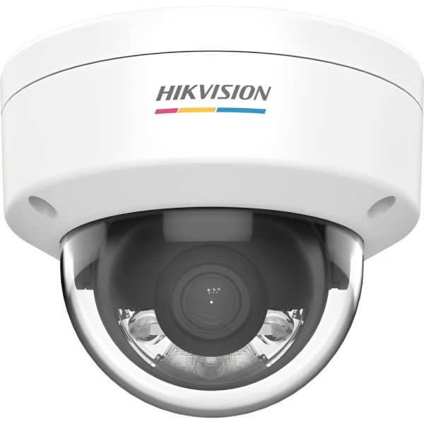 Cámara de Vigilancia IP Hikvision Domo DS-2CD1127G2-LUF Acusense ColorVu 2MP - Blanco/Negro