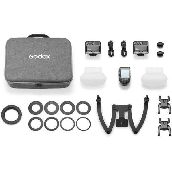 Kit de Flash Macro Dental Godox MF12-DK2 + Soporte para Cámaras Sony