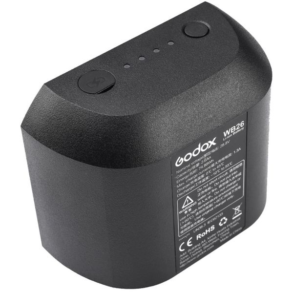 Batería Godox WB26 para Flash - Negro
