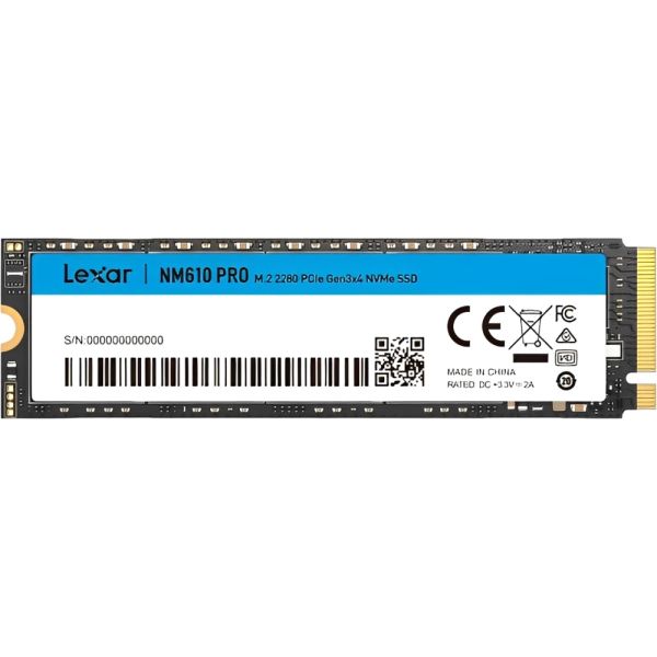 SSD M.2 NVMe Lexar NM610 Pro 2280 PCIe 3X4 3000-1700MB/S 500 GB - (LNM610P500G-RNNNU)