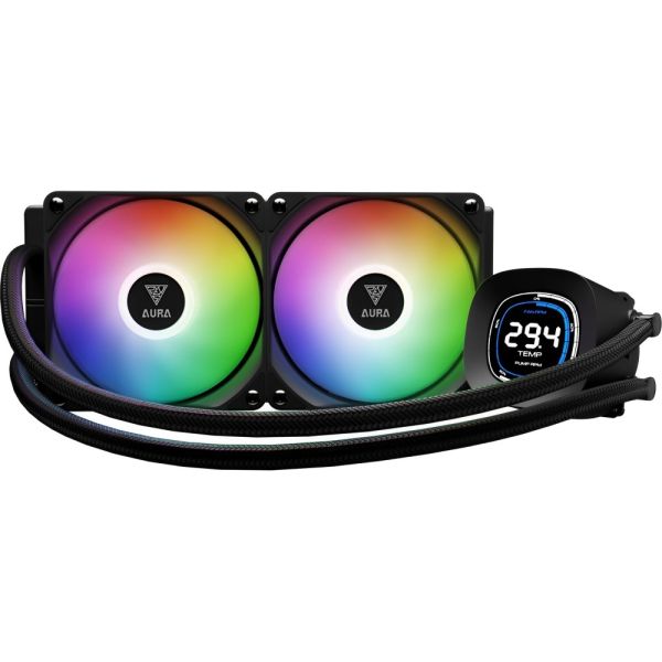 Cooler Líquido Gamdias Aura GL240 Digital ARGB para CPU - Negro