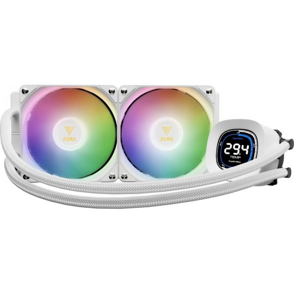 Cooler Líquido Gamdias Aura GL240 Digital ARGB para CPU - Blanco