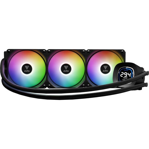 Cooler Líquido Gamdias Aura GL360 Digital ARGB para CPU - Negro