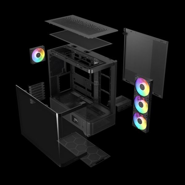 Gabinete Gamer Gamdias Atlas P2 CG ARGB Mid Tower - Negro