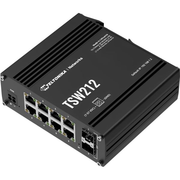 Router Industrial Teltonika TSW212 Gigabit/SFP - Negro