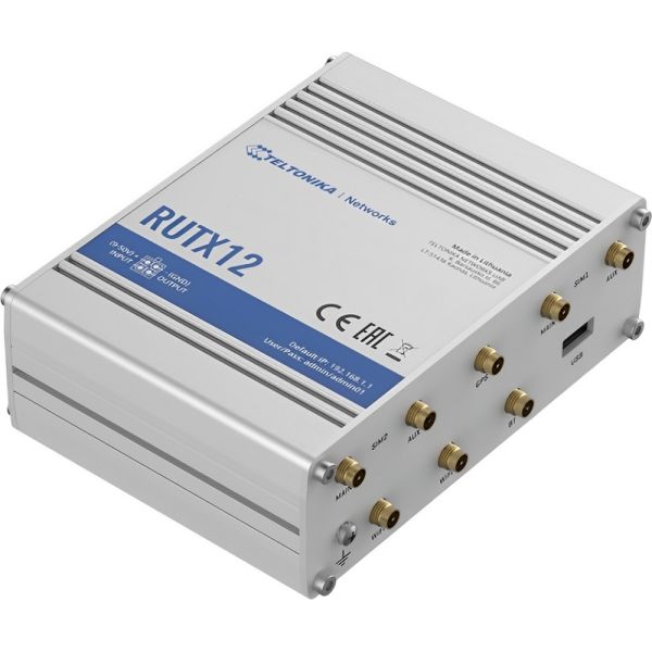 Router Industrial Teltonika RUTX12 Gigabit/VPN Dual Sim 4G - Blanco