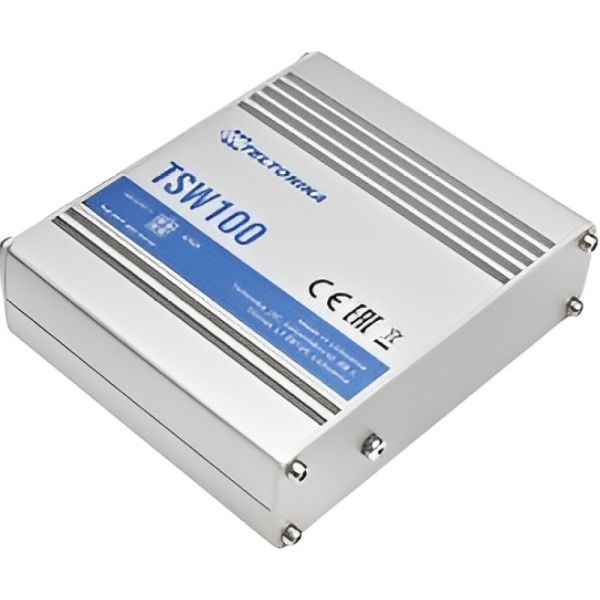 Switch Industrial Teltonika TSW100 Gigabit/Ethernet/POE+ - Blanco