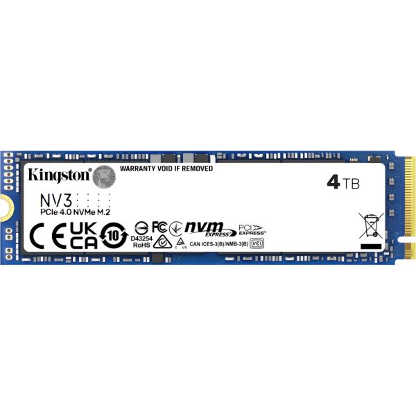 SSD M.2 NVMe Kingston SNV3 PCIE 4X4 6000-5000MB/S 4 TB - (SNV3S/4000G)