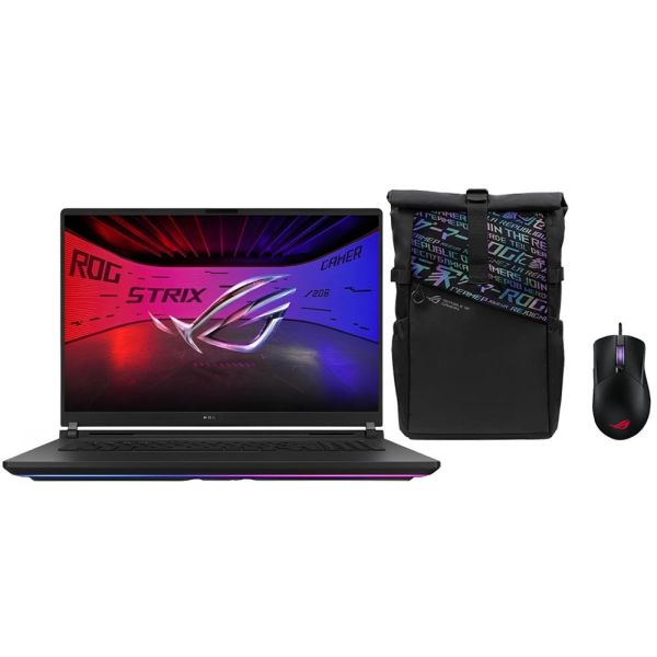 Notebook Gamer ROG Strix SCAR 18 (2025) G835LX-SA168W 18" Intel Core Ultra 9-275HX RTX 5090 24 GB - Off Black + Mochila + Mouse