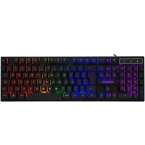 Teclado Gamer Satellite AK-891 Backlight USB - Negro (Portugués)